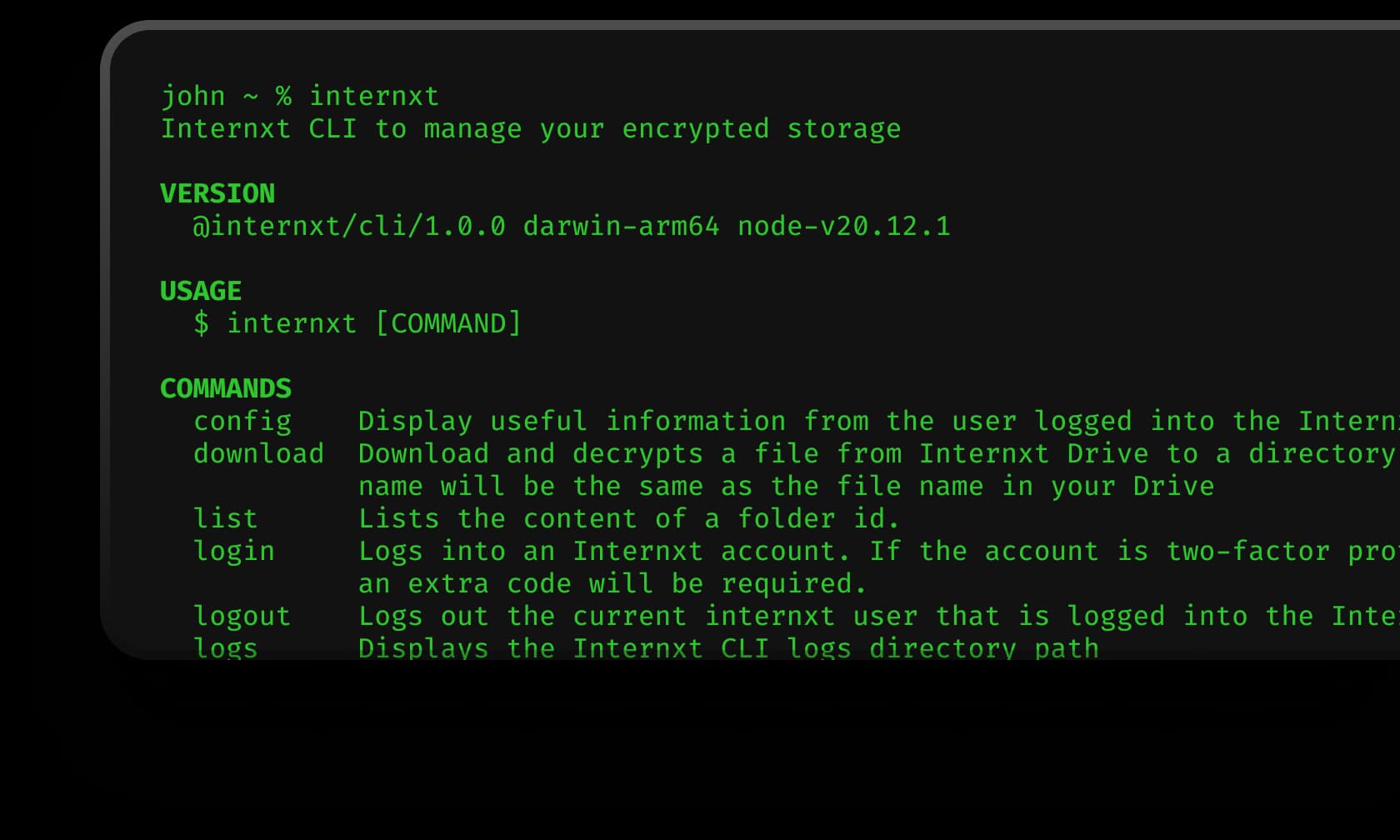CLI Console Interface